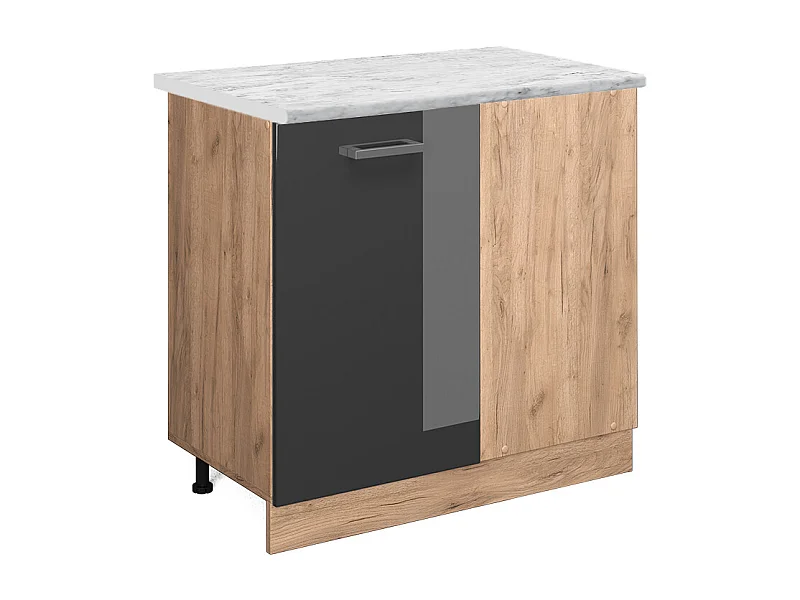Mobile ad angolo cucina antracite lucido 86x60x81.6 r-line