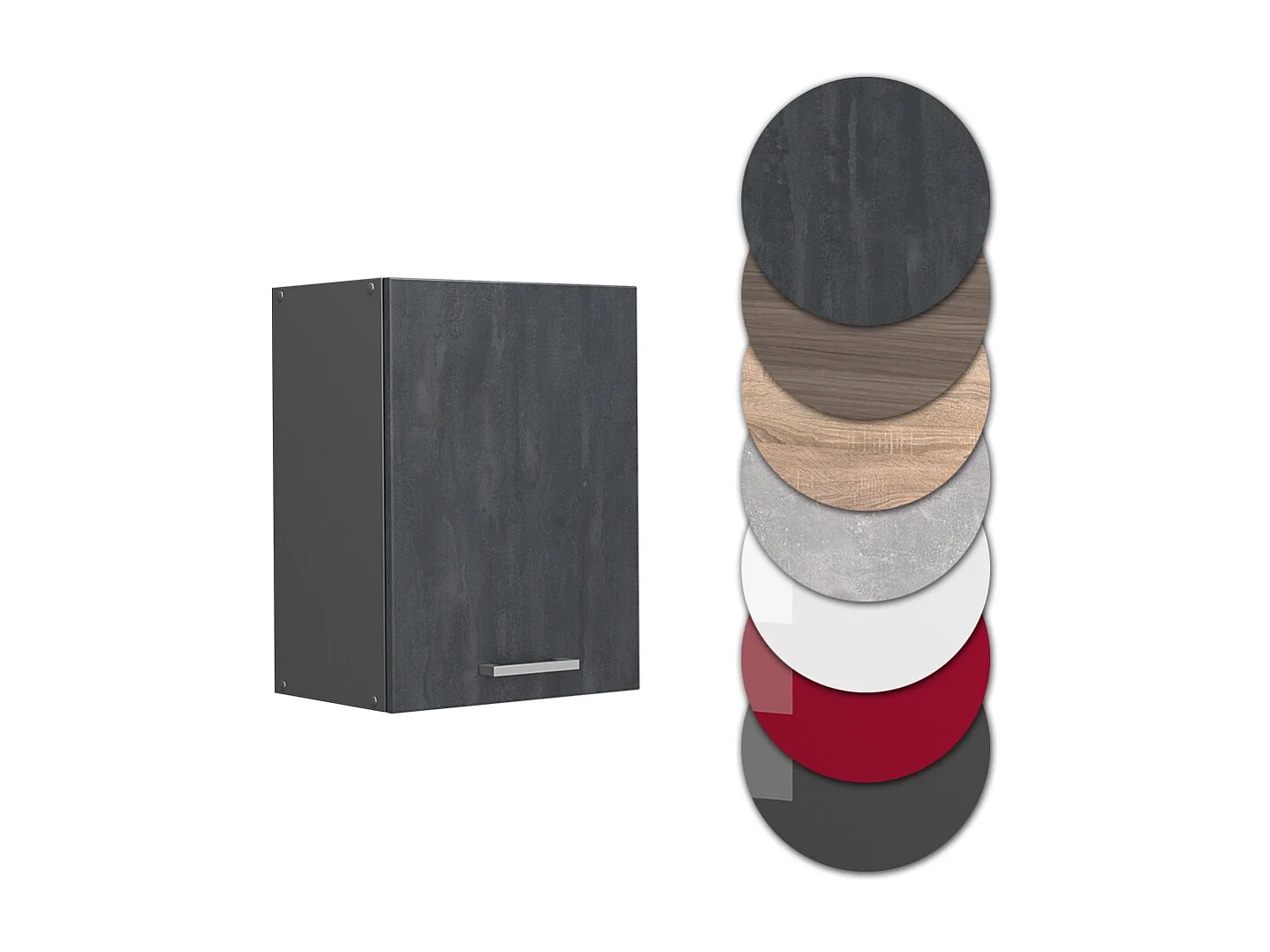 Elément haut de cuisine béton noir 45x31x60 r-line