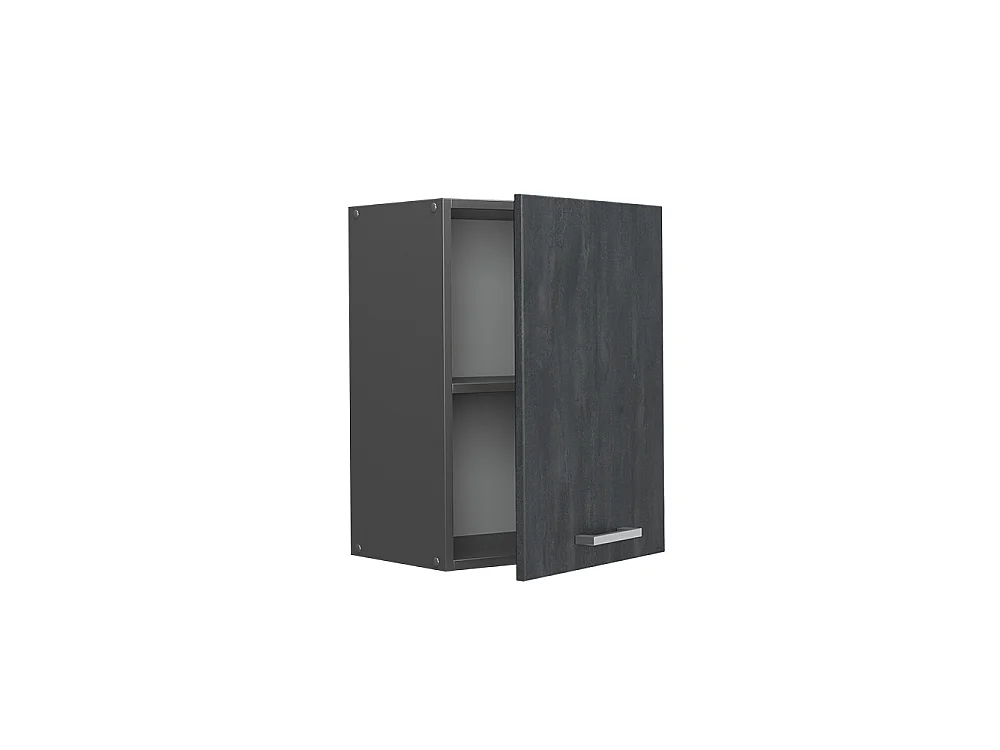 Wall cabinet black concrete 45x31x60 r-line