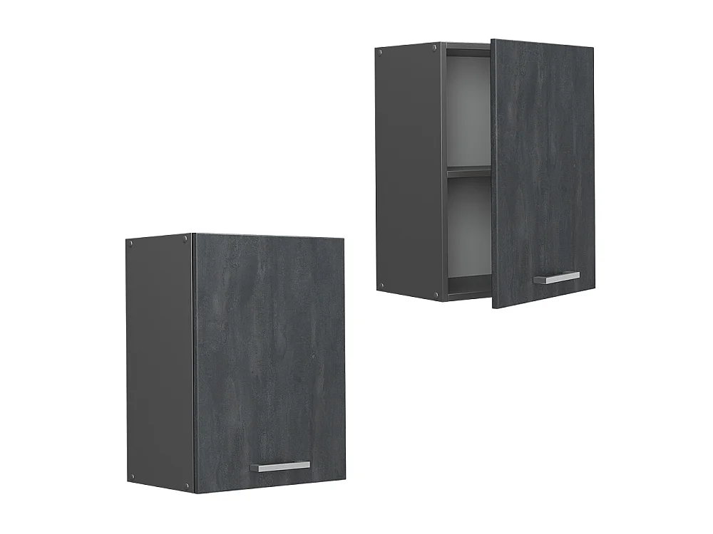 Wall cabinet black concrete 45x31x60 r-line