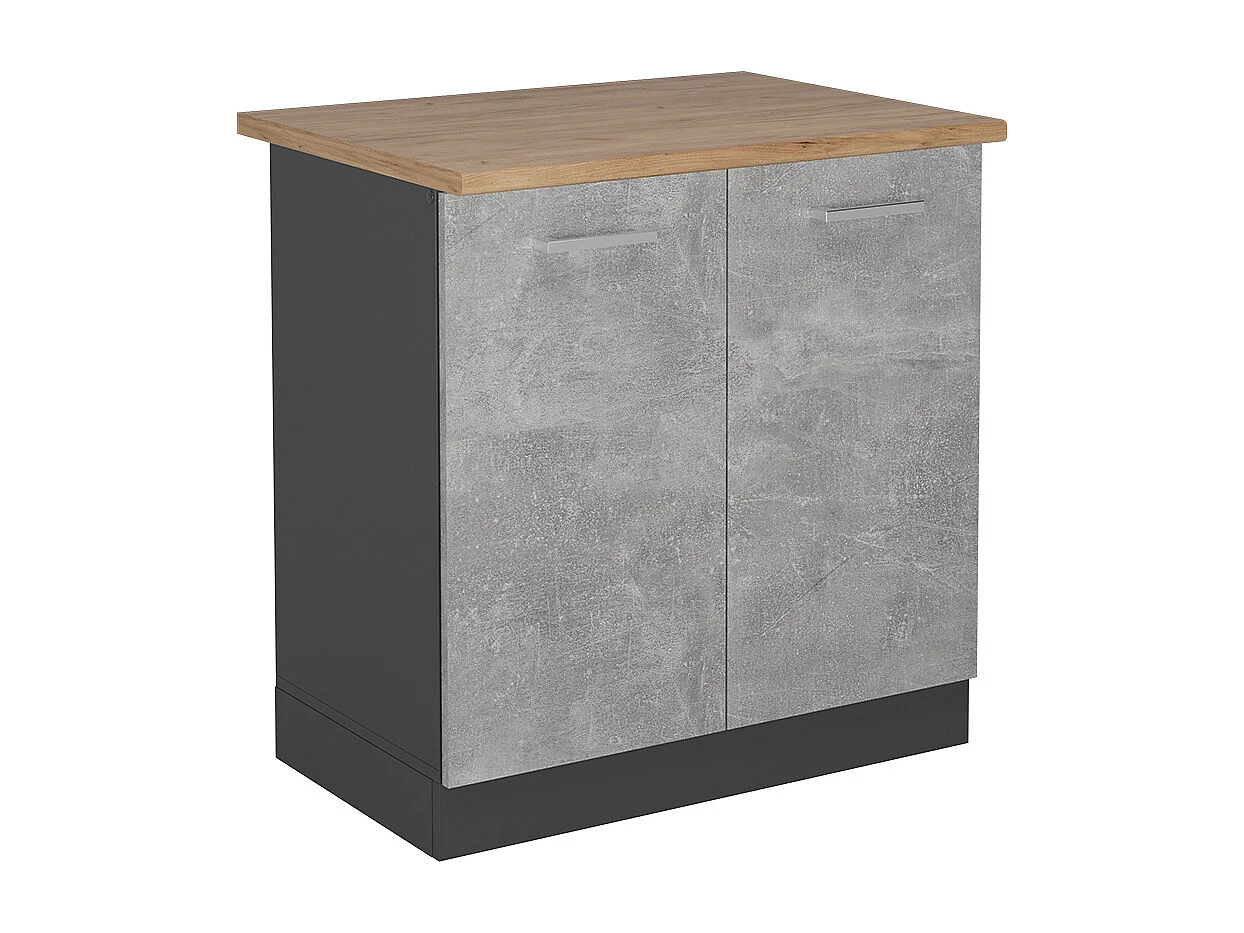 Meuble bas sous-évier béton 80x60x81.6 r-line