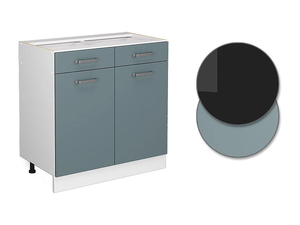 Mobiletto base per cucina grigio-blu 80x60x81.6 r-line