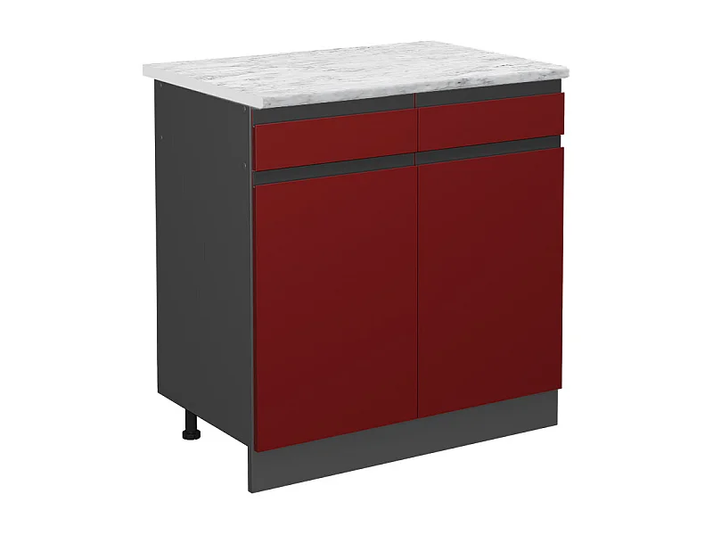 Küchenunterschrank rot 80x60x81.6 r-line