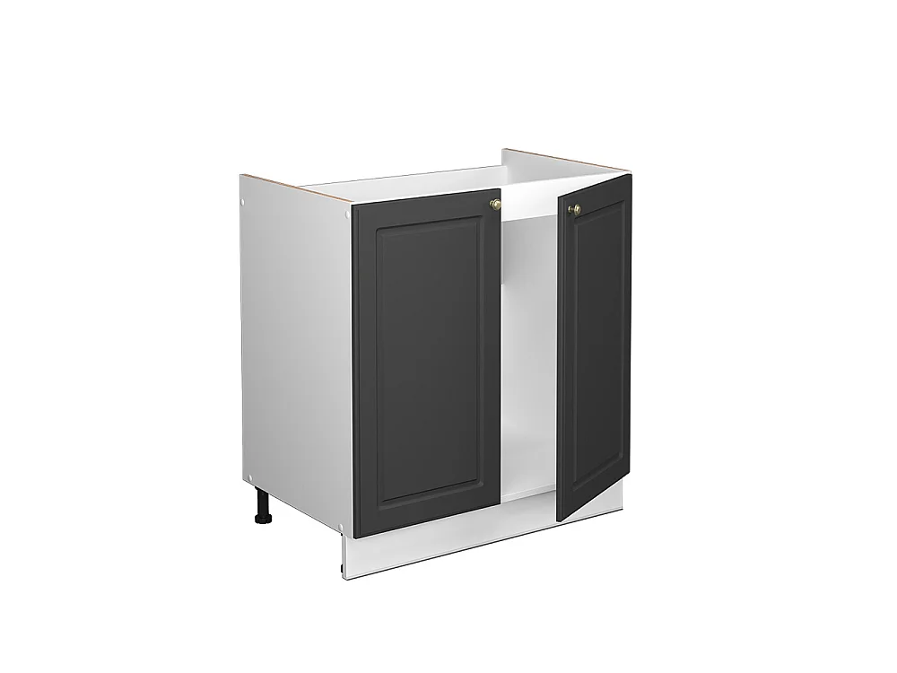 Meuble bas sous-évier anthracite-or 80x51.6x82 fame-line