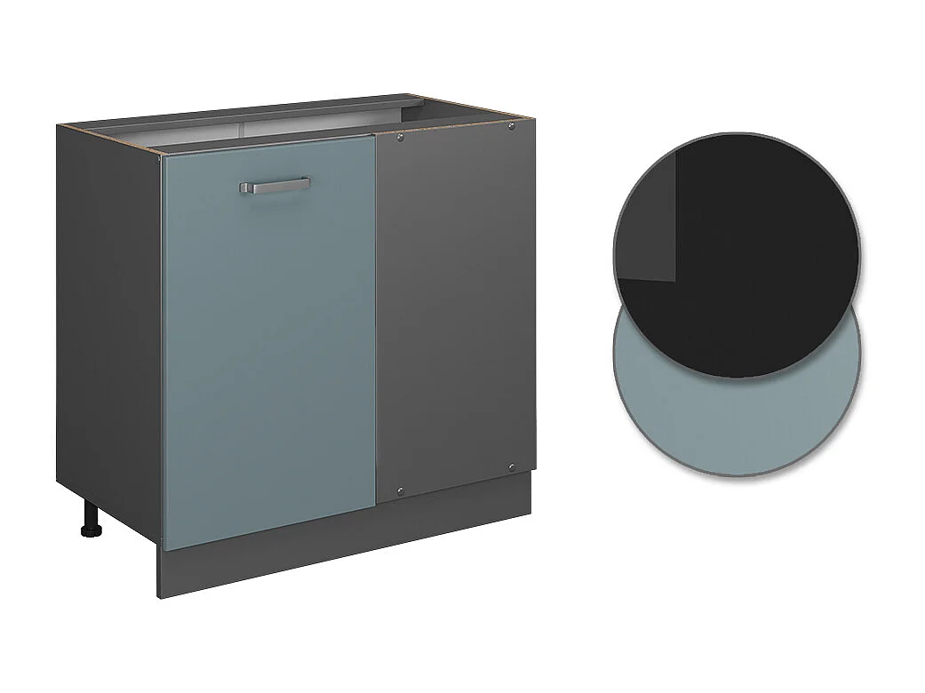 Armario de esquina gris azulado 86x60x81.6 r-line