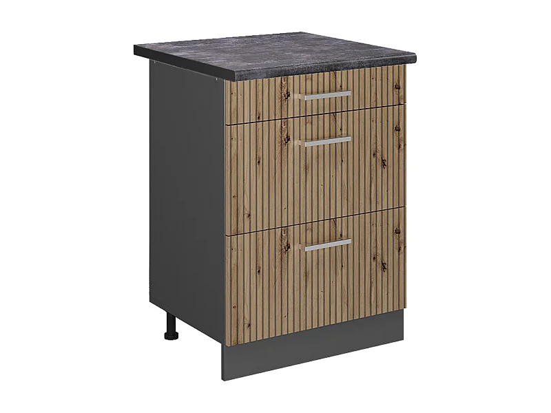 Meuble cuisine chêne artisan 60x60x81.6 r-line