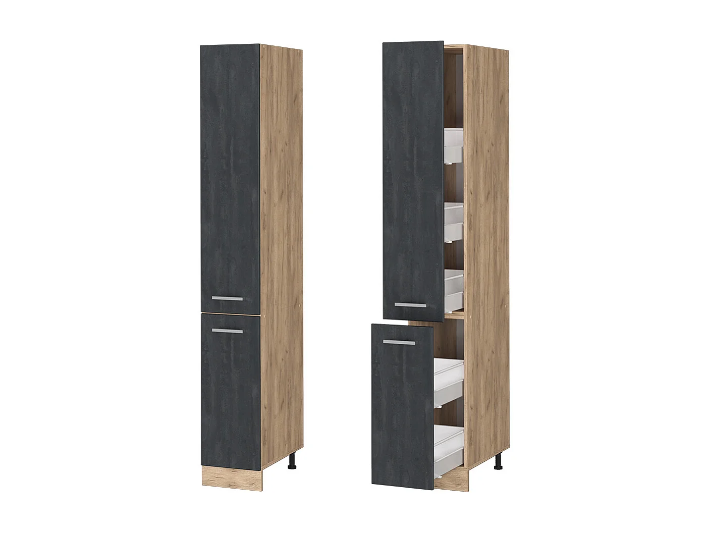 Armario de farmacia hormigón negro 30x57.2x206.8 r-line