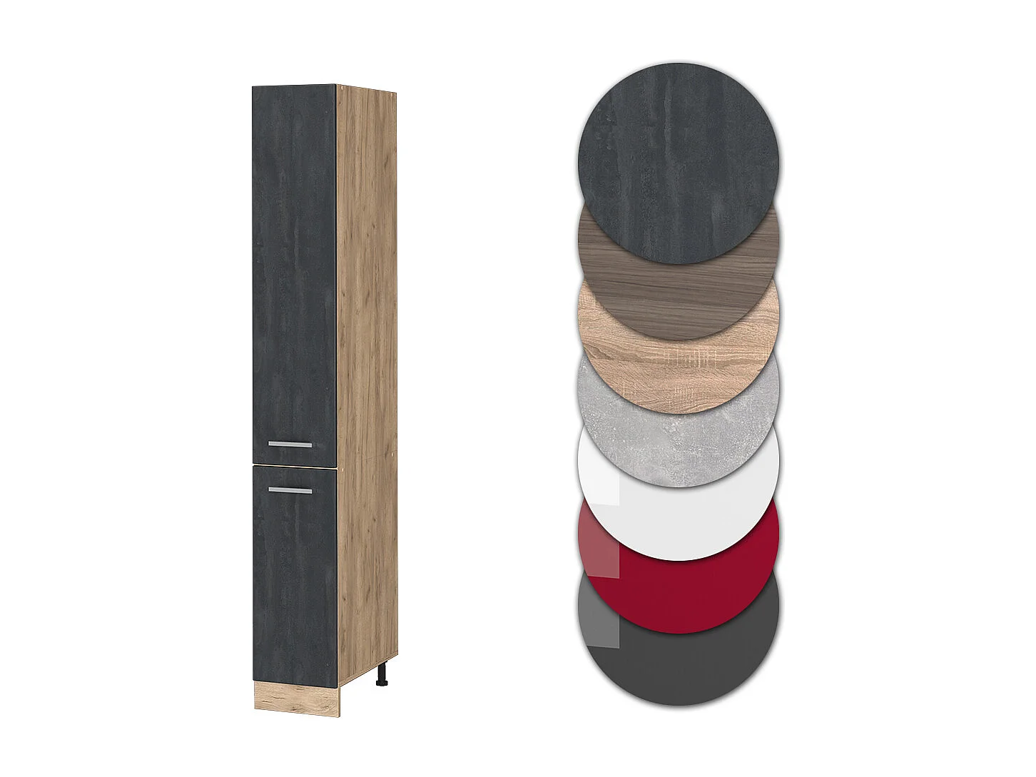 Armario de farmacia hormigón negro 30x57.2x206.8 r-line