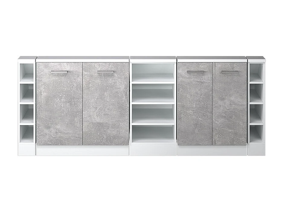 Armario de cocina para techo inclinado hormigón 215x46x81.6 r-line