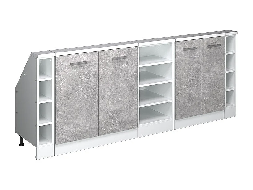 Meuble sous pente béton 210x46x81.6 r-line