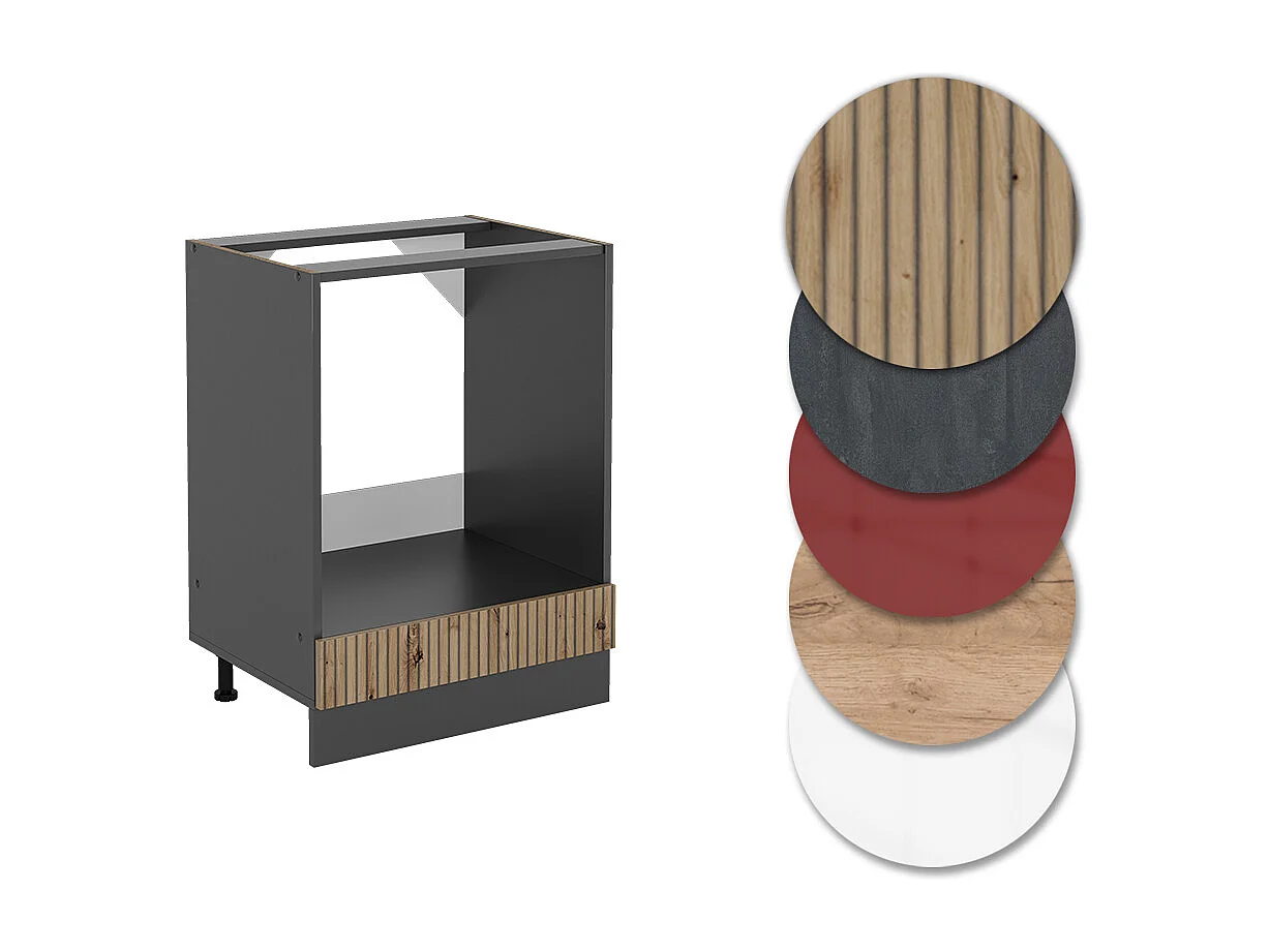 Meuble pour four chêne artisan 60x60x81.6 r-line