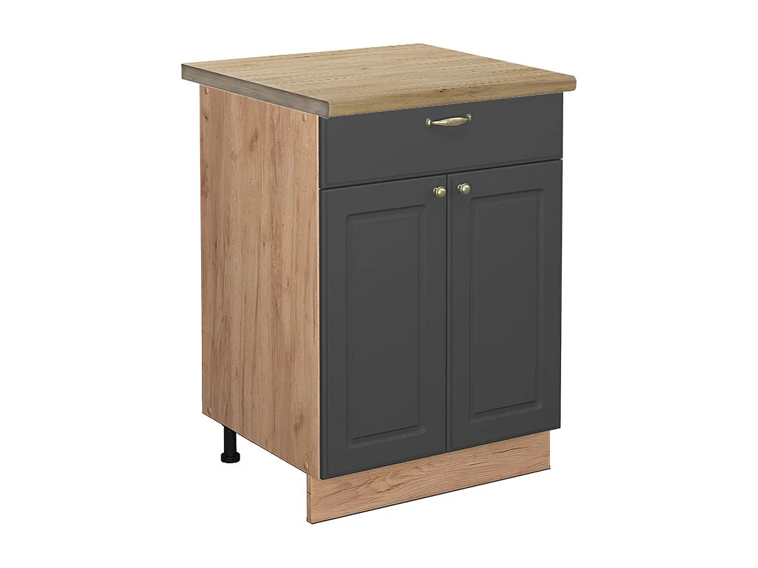 Mueble bajo de cocina antracita-oro 60x60x82 fame-line