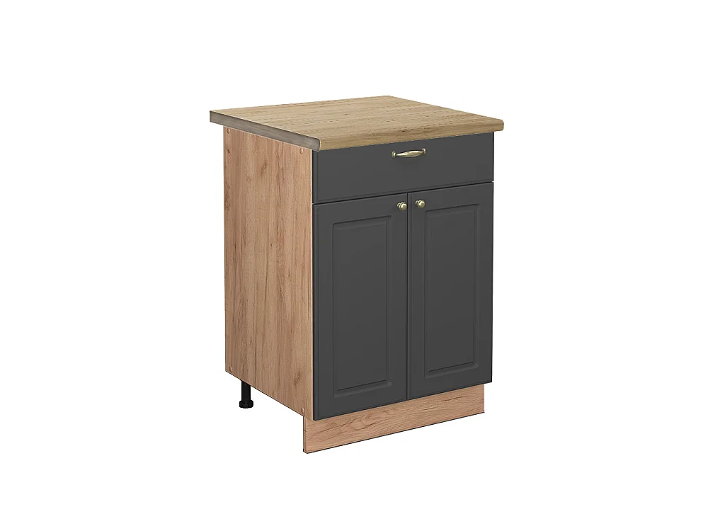 Keukenonderkast antraciet-goud 60x60x82 fame-line