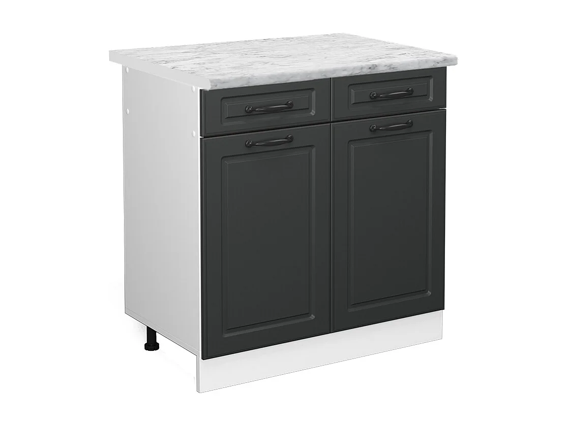 Meuble cuisine anthracite campagne 80x60x81.6 r-line