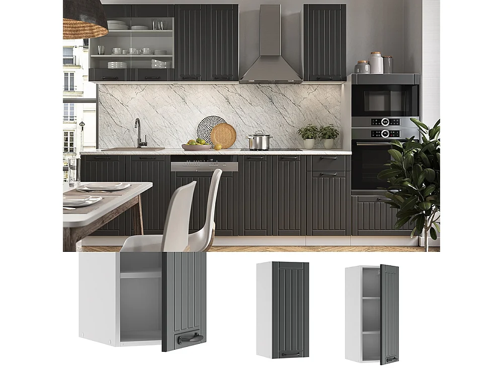Wall cabinet anthracite country house 30x34.1x72 fame-line