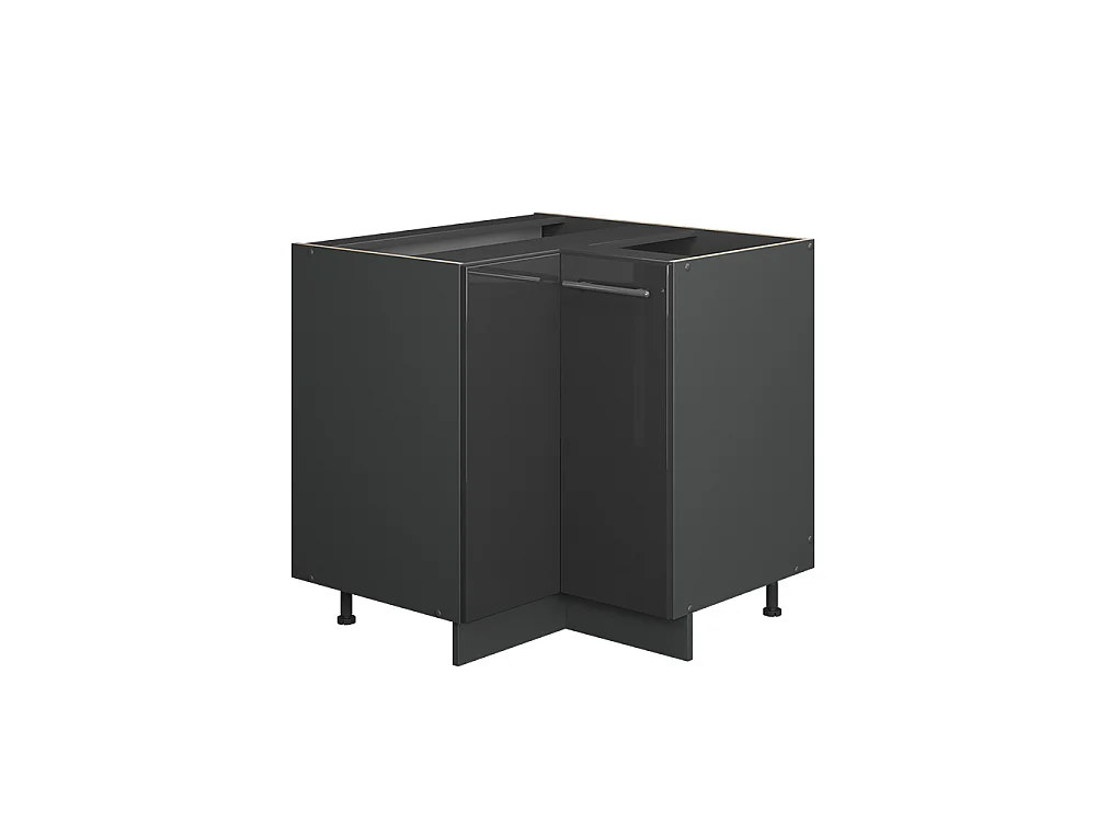 Mobile ad angolo cucina antracite lucido 80.5x60x82 fame-line