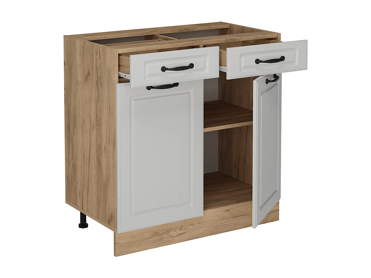 Mueble bajo de cocina blanco casa de campo 80x46x81.6 r-line