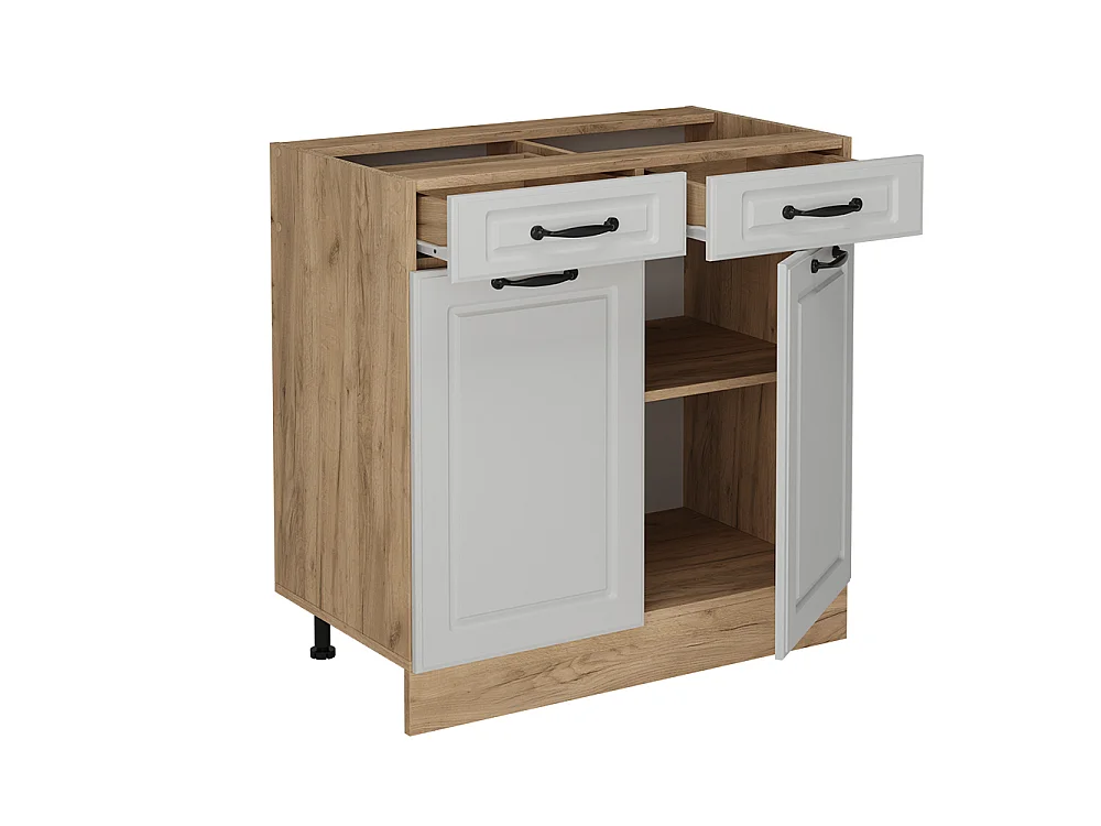 Mueble bajo de cocina blanco casa de campo 80x46x81.6 r-line