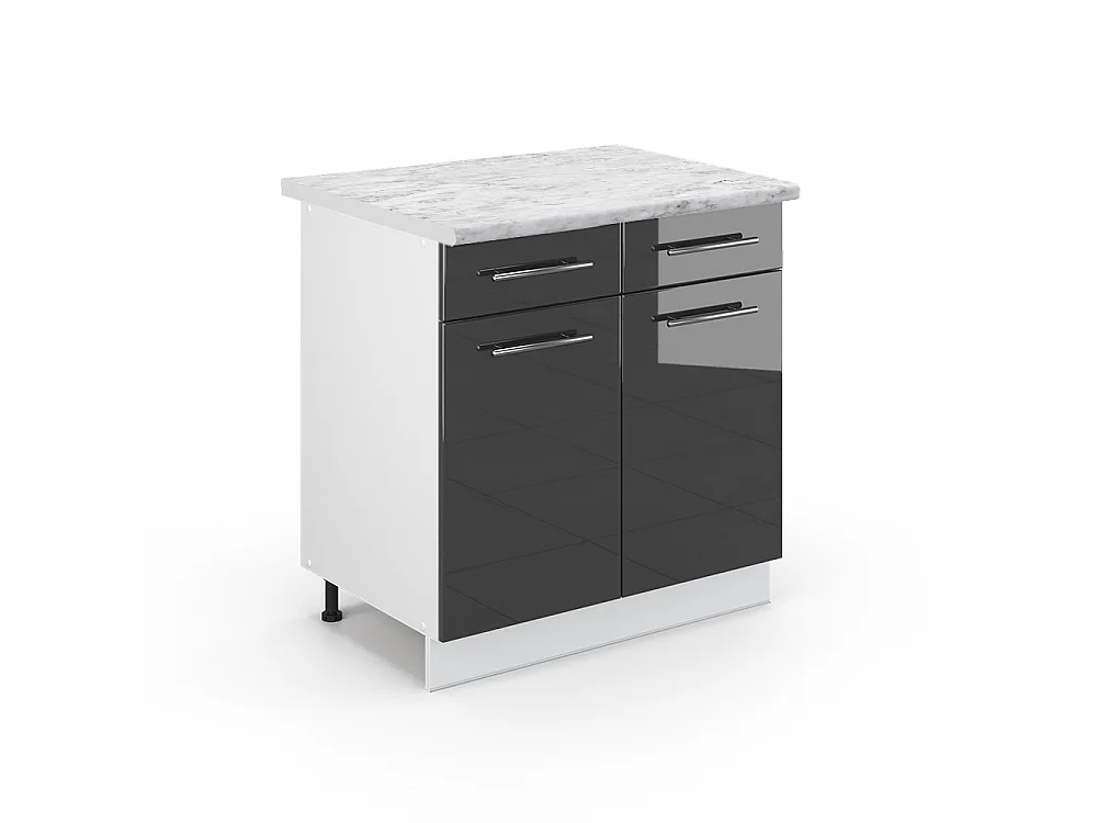 Mobiletto base per cucina antracite lucido 80x60x82 fame-line