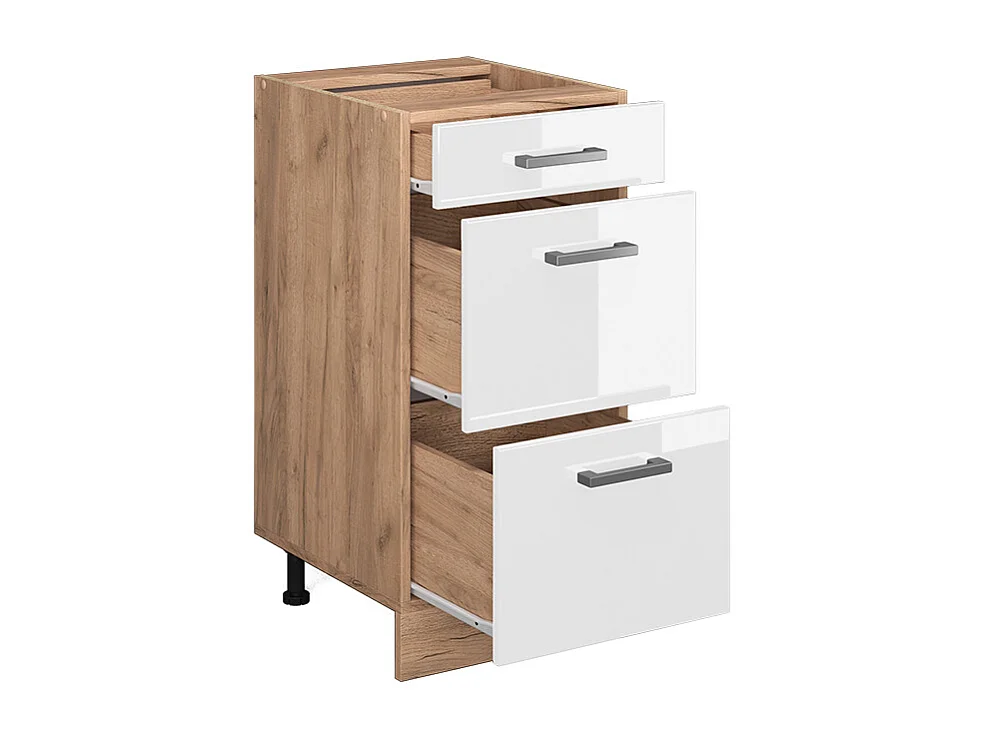 Mobiletto base per cucina bianco lucido 40x60x81.6 r-line