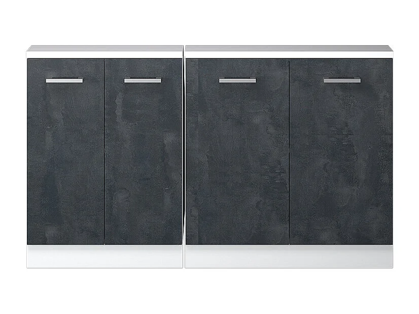 Meuble sous pente béton noir 140x46x81.6 r-line