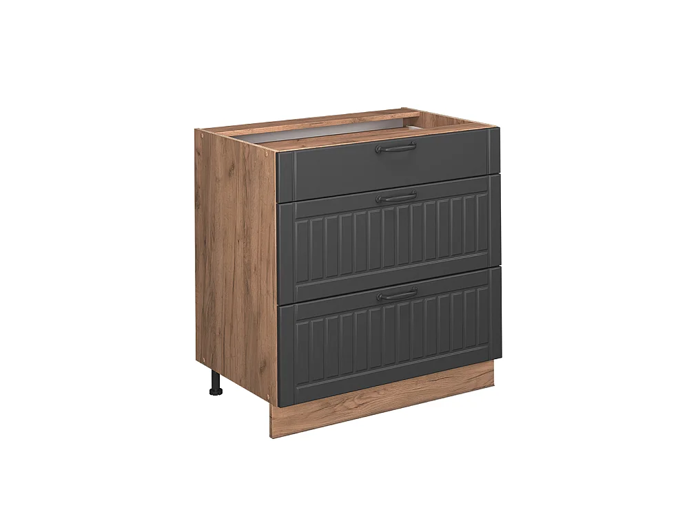 Meuble cuisine gris foncé 80x60x82 fame-line
