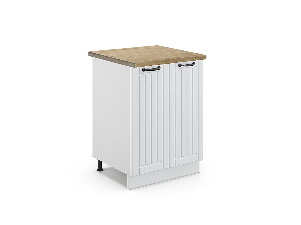 Mobiletto base cucina Bianco rustico 60x60x82 fame-line