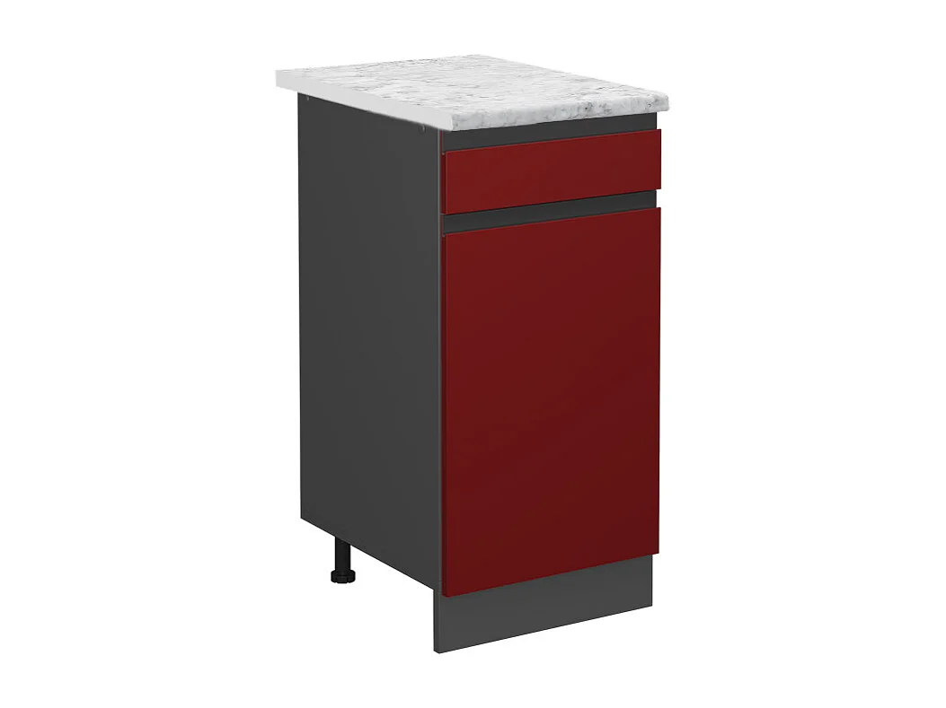 Mueble bajo de cocina rojo 40x60x81.6 r-line