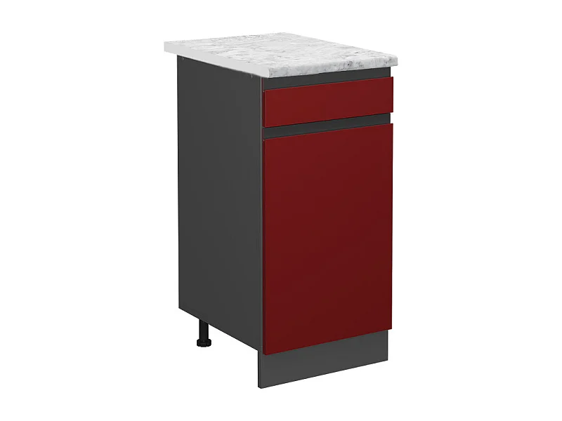 Mueble bajo de cocina rojo 40x60x81.6 r-line
