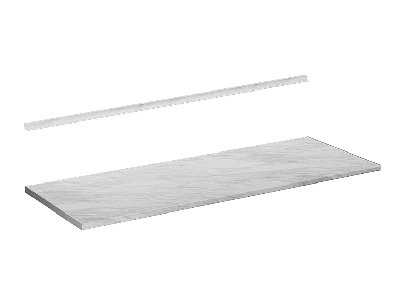 Küchenarbeitsplatte weiß/marmor 160x60x2.8 r-line