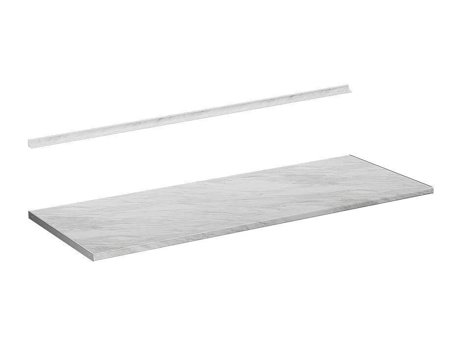 Plan de travail cuisine blanc/marbre 160x60x2.8 r-line