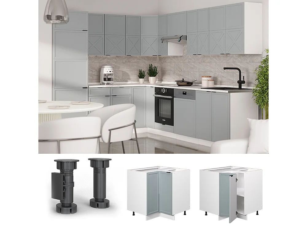 Meuble dangle bleu clair-gris 80.5x60x82 fame-line