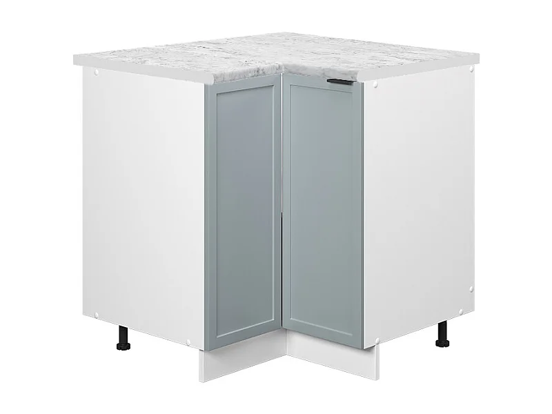 Eckunterschrank hellblau-grau 80.5x60x82 fame-line