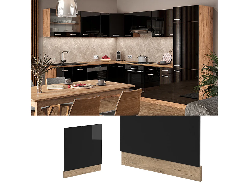 Pannello frontale nero lucido 60x1.6x57.2 r-line