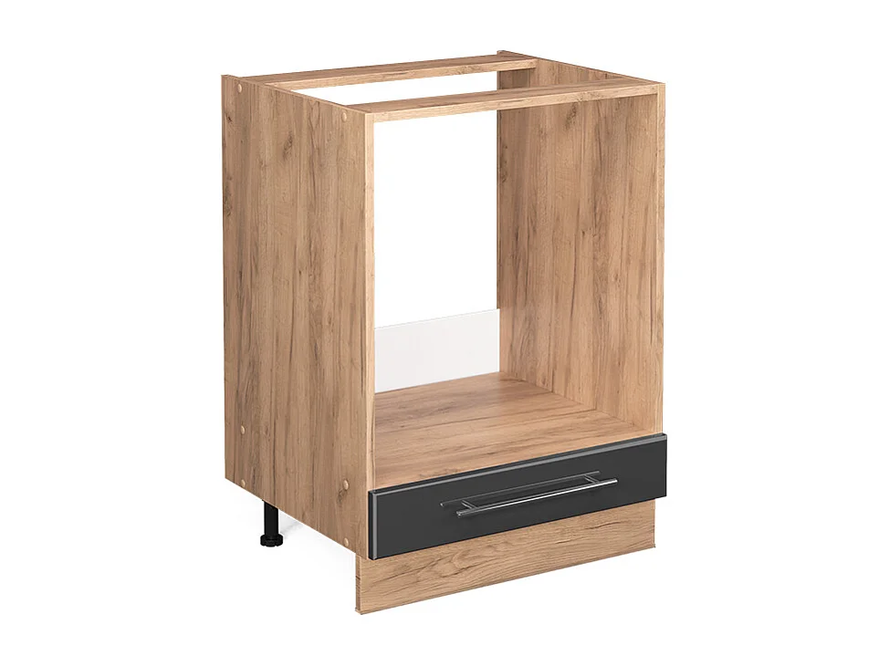 Meuble pour four anthracite haute brillance 60x51.6x82 fame-line