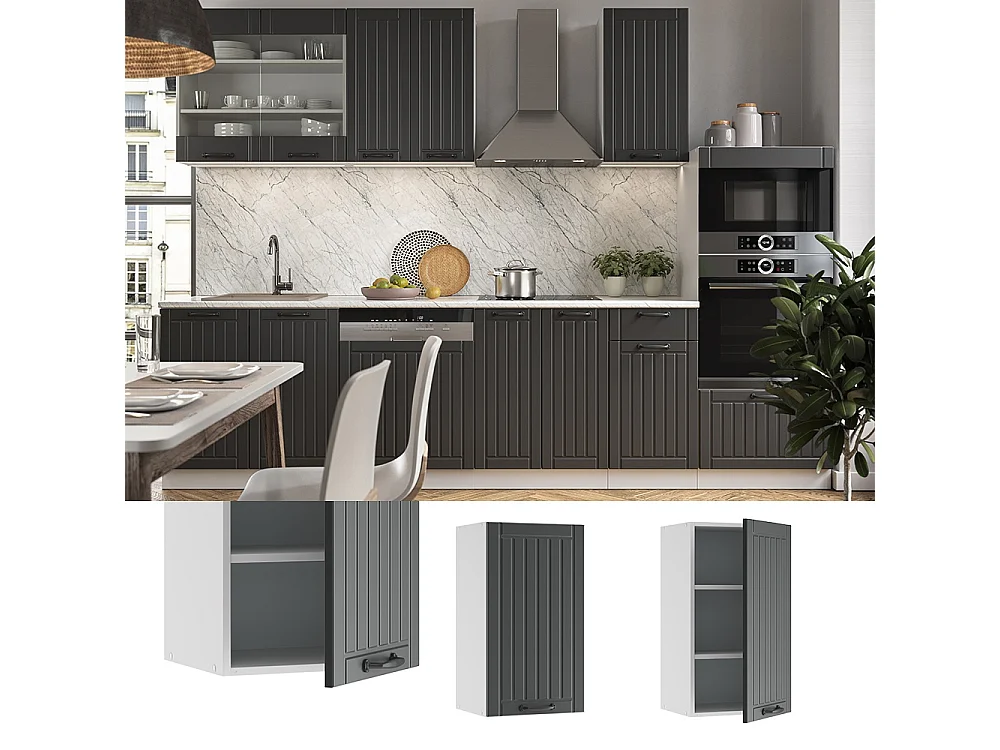 Wall cabinet anthracite country house 40x34.1x72 fame-line