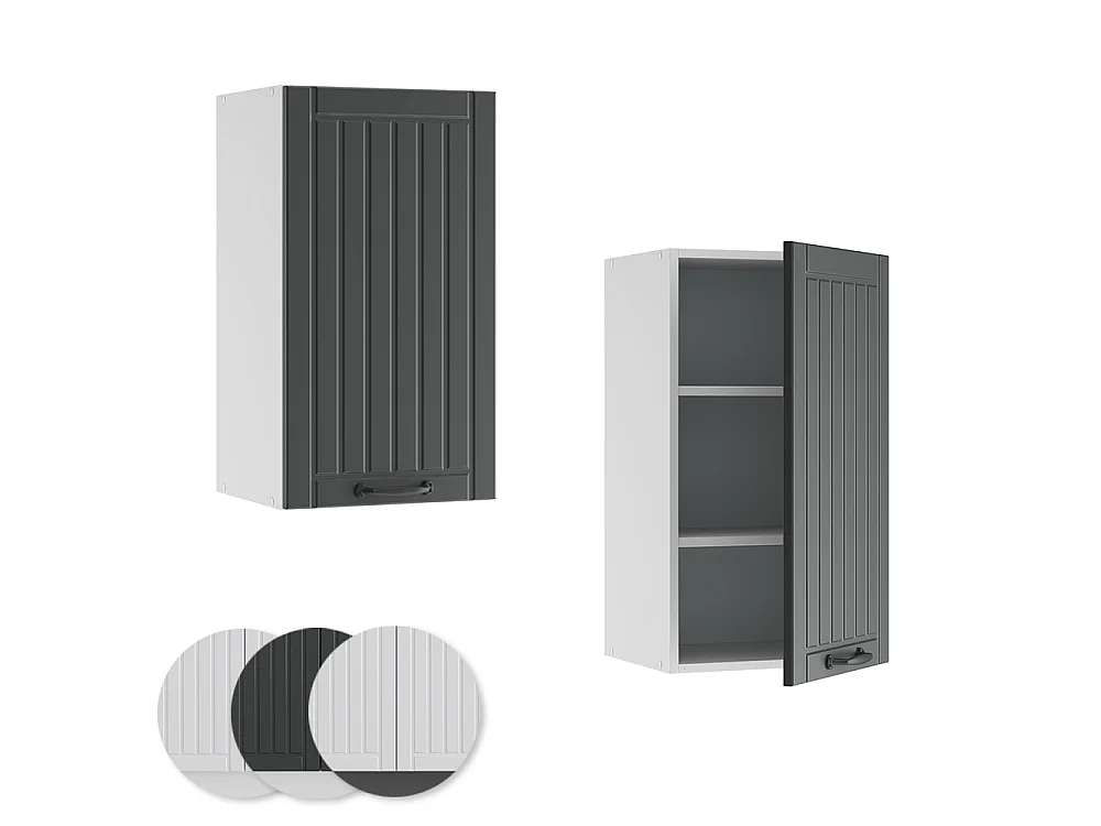 Wall cabinet anthracite country house 40x34.1x72 fame-line