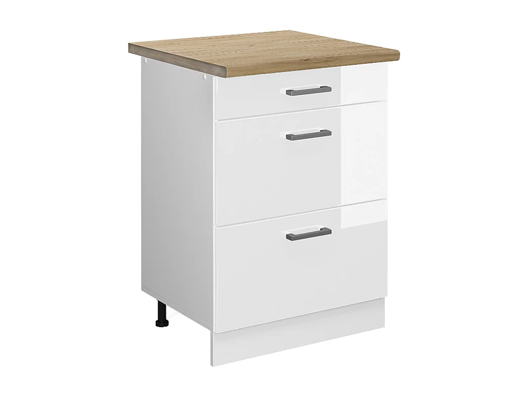Mueble bajo de cocina blanco alto brillo 60x60x81.6 r-line