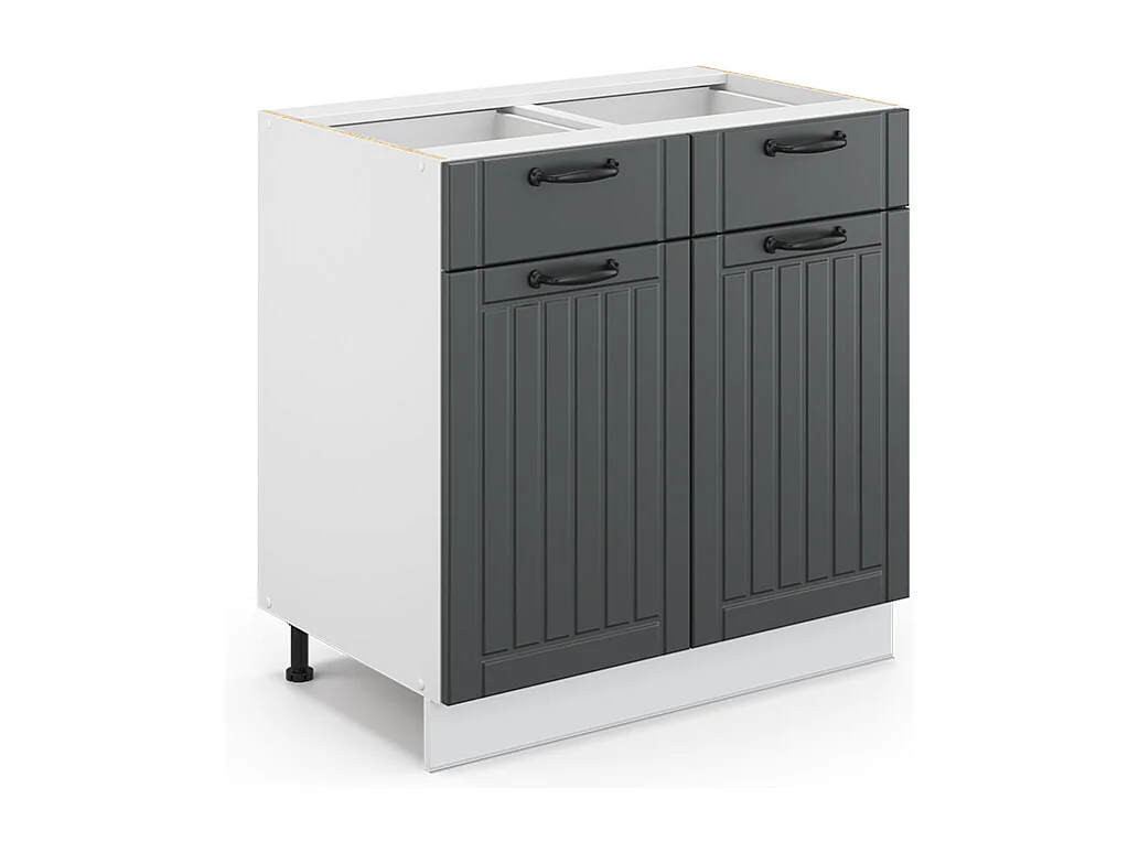 Mobiletto base per cucina antracite casa di campagna 80x51.6x82 fame-line