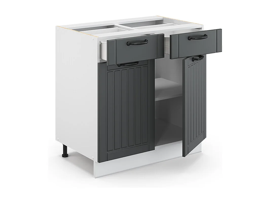 Meuble cuisine anthracite campagne 80x51.6x82 fame-line