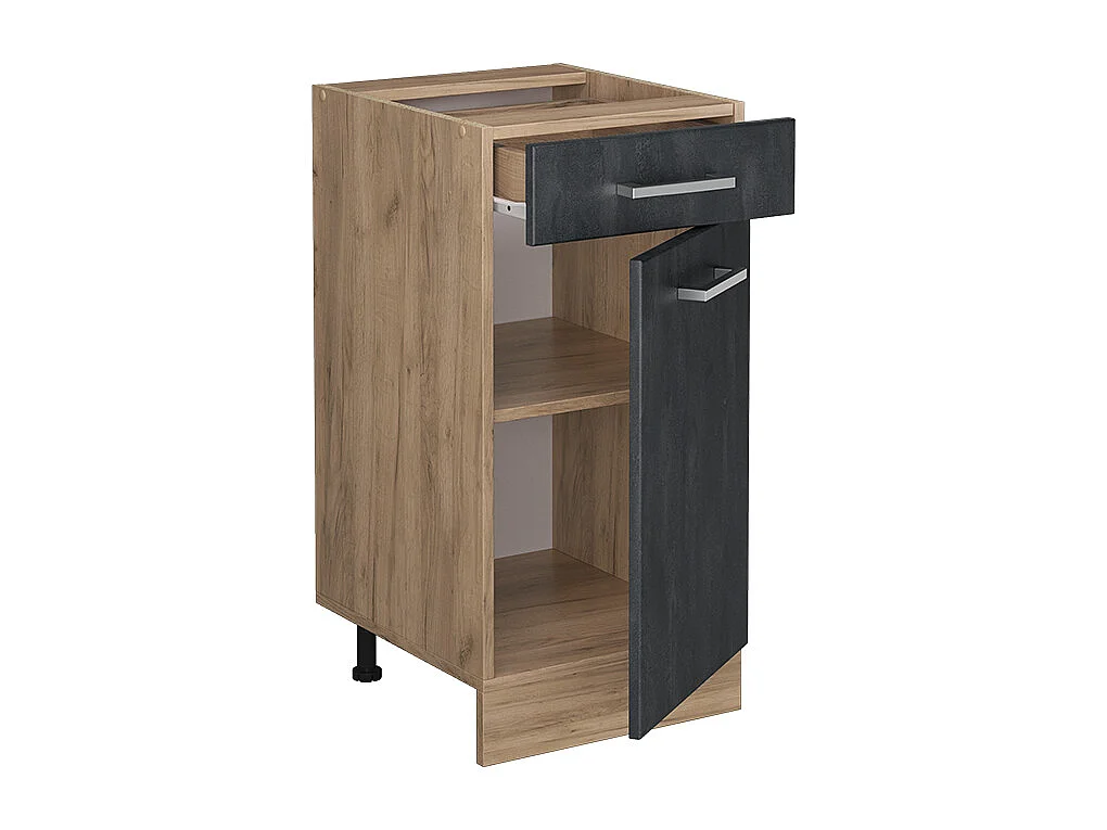 Meuble cuisine béton noir 40x60x81.6 r-line