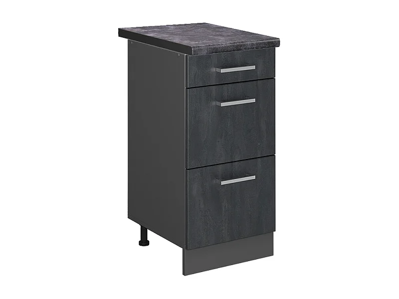Mueble bajo de cocina hormigón negro 40x60x81.6 r-line
