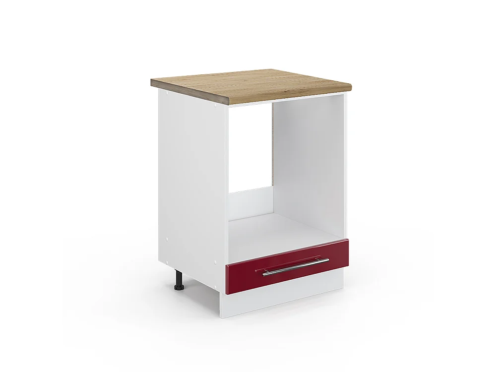 Spiskonverteringsskåp bordeaux högblank 60x60x82 fame-line