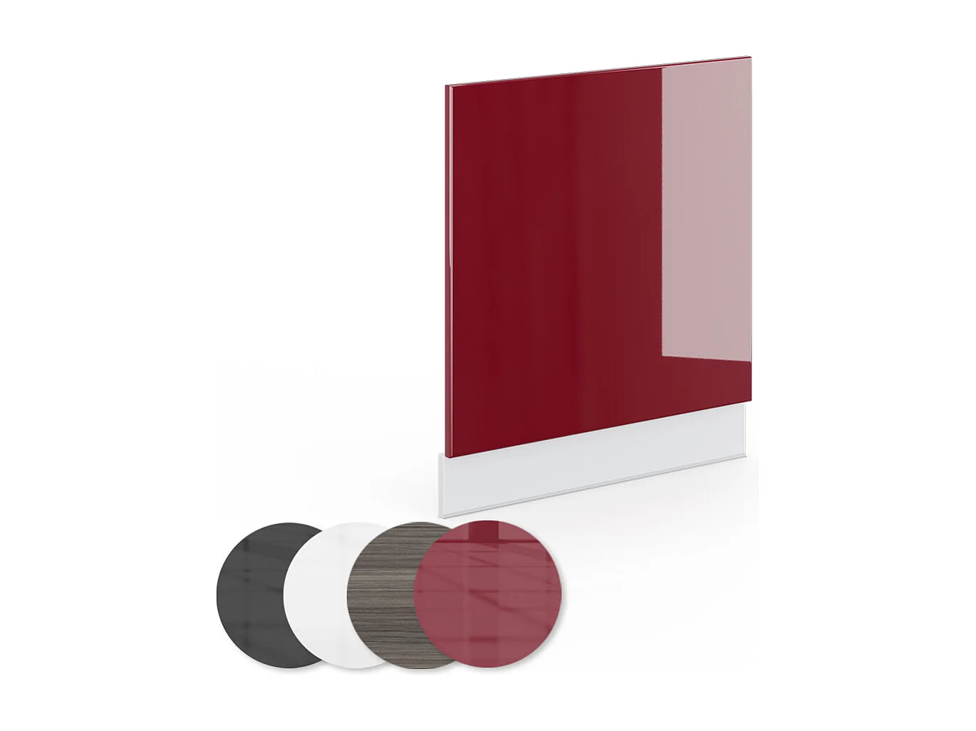 Façade rouge bordeaux haute brillance 60x1.6x67.4 fame-line