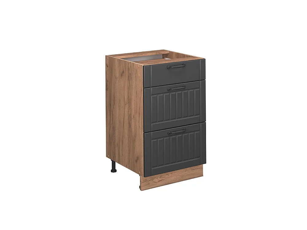 Kitchen base cabinet dark grey 50x60x82 fame-line