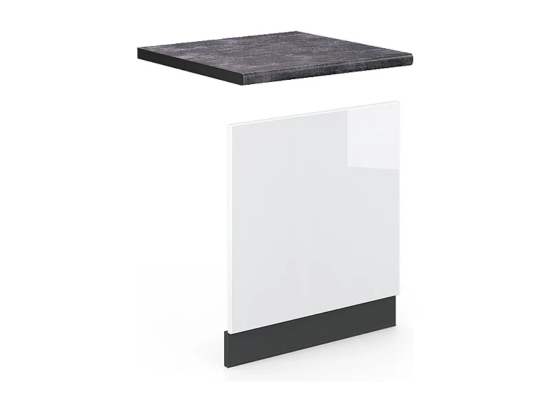 Panel frontal blanco alto brillo 60x1.6x67.4 fame-line