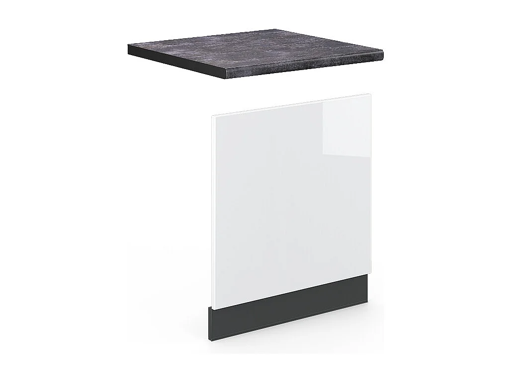 Panel frontal blanco alto brillo 60x1.6x67.4 fame-line