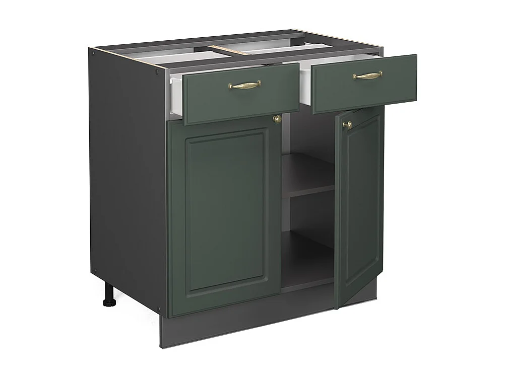 Meuble cuisine vert or campagne 80x60x82 fame-line