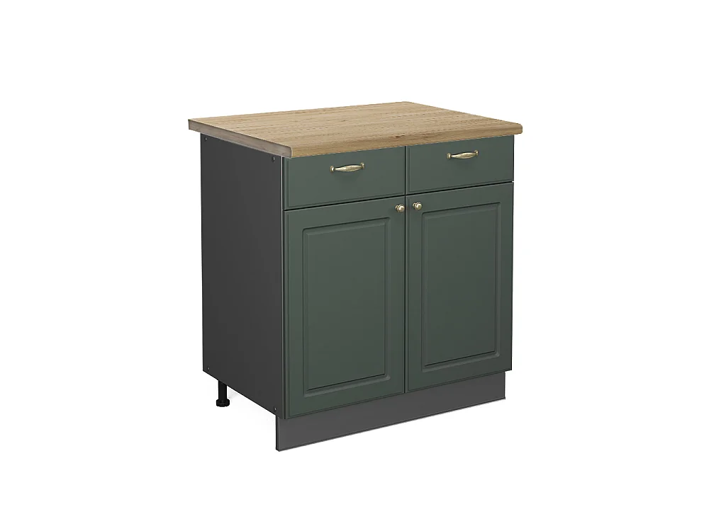 Kitchen base cabinet green-gold country house 80x60x82 fame-line