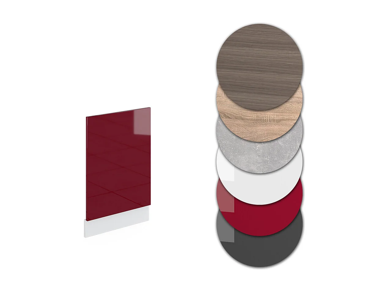 Frontblende rot hochglanz 45x1.6x57.2 r-line